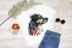 Watercolor Patriotic Dog PNG Clipart Product Image 2