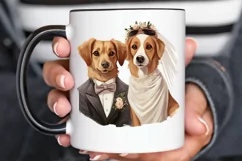 Dog Bride and Dog Groom PNG Clipart Product Image 2