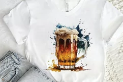 Watercolor Beer clipart png clipart Product Image 2