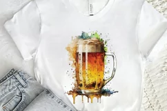 Watercolor Beer clipart png clipart Product Image 2