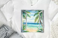 Ocean Window Watercolor PNG Clipart Product Image 2
