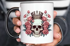 King Skull With Roses PNG Clipart Product Image 2