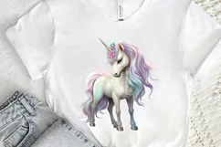 Fairy Unicorn Sublimation PNG Clipart Product Image 2