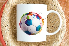 Watercolor Football PNG Clipart Product Image 2