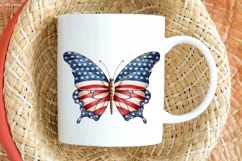 Patriotic American Flag Butterfly PNG Clipart Product Image 2