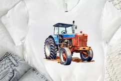 Farm Tractor Watercolor Sublimation PNG Clipart Product Image 2