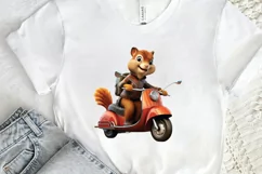 Squirrel Riding A Motorbike PNG Clipart Product Image 2