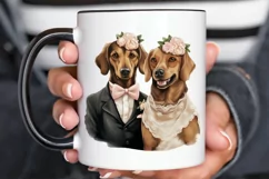 Dog Bride and Dog Groom PNG Clipart Product Image 2