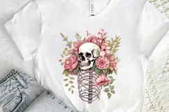 Floral Skeletons Sublimation PNG Clipart Product Image 2