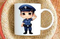 Cute Police Officer Boy PNG Clipart Product Image 2