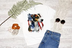 Watercolor Patriotic Dog PNG Clipart Product Image 2