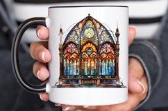 Stained Glass Old Building Sublimation PNG Clipart Product Image 2