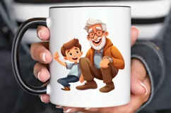 Happy Grandpa and Grandson PNG Clipart Product Image 2