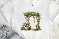 Stone Wells and Vines PNG Clipart Product Image 2