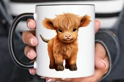 Baby Highland Cow Illustrations PNG Clipart Product Image 2