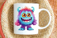 Cute Monster Watercolor Sublimation PNG Clipart Product Image 2