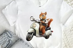 Squirrel Riding A Motorbike PNG Clipart Product Image 2
