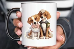 Dog Bride and Dog Groom PNG Clipart Product Image 2