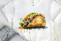 Watercolor Taco clipart png clipart Product Image 2