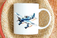 Fighter Aircraft Watercolor PNG Clipart Product Image 2