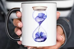 Hourglass Flower Watercolor PNG Clipart Product Image 3
