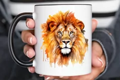Watercolor Lion Wall Art PNG Clipart Product Image 2