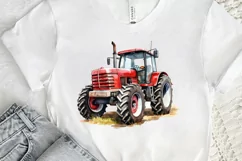 Farm Tractor Watercolor Sublimation PNG Clipart Product Image 2