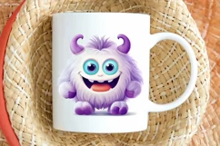 Cute Monster Watercolor Sublimation PNG Clipart Product Image 2