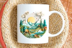 Paper Art Landscape PNG Clipart Product Image 2