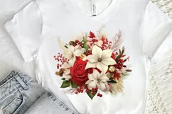 Christmas Flower Bouquet PNG Clipart Product Image 2
