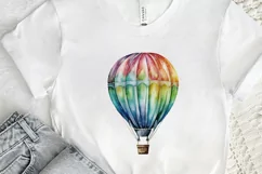 Watercolor Hot Air Balloon PNG Clipart Product Image 2