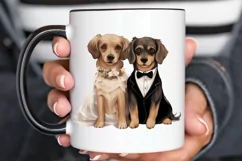Dog Bride and Dog Groom PNG Clipart Product Image 2