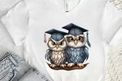 Graduation Owl Friends Sublimation PNG Clipart Product Image 2