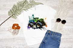 Watercolor Monster Truck PNG Clipart Product Image 2