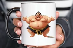 Funny Japanese Sumo Wrestler PNG Clipart Product Image 2