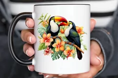 Toucans in Rainforest Sublimation PNG Clipart Product Image 2