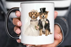 Dog Bride and Dog Groom PNG Clipart Product Image 2