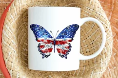 Patriotic American Flag Butterfly PNG Clipart Product Image 2