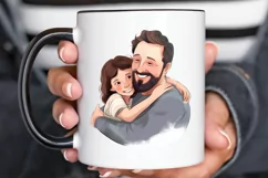 Dad and Daughter Father's Day PNG Clipart Product Image 2