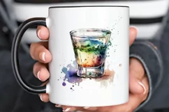 Watercolor Shot Glass PNG Clipart Product Image 3