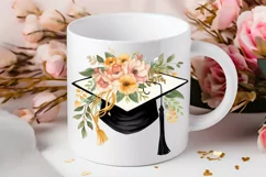 Floral Graduation Caps Sublimation PNG Clipart Product Image 2