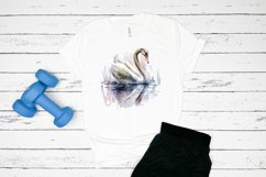 Watercolor Swan PNG Clipa Product Image 2