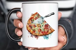 Watercolor Pizza Cutter PNG Clipart Product Image 3