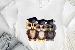 Graduation Owl Friends Sublimation PNG Clipart Product Image 2