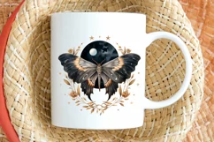 Fairy Night Moth and Moon PNG Clipart Product Image 2