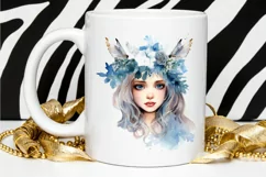 Winter Fairy Watercolor PNG Clipart Product Image 2