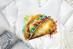 Watercolor Taco clipart png clipart Product Image 2