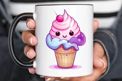 Artistic Drawing Kawaii Ice Cream PNG Clipart Product Image 3