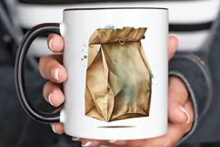 Watercolor Paper Bag PNG Clipart Product Image 3