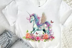 Fairy Unicorn Sublimation PNG Clipart Product Image 2